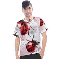 Ladybugs-pattern-texture-watercolor Men s Sport Top by Wegoenart
