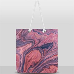 Abstract-colorful-painting-background-closeup Full Print Rope Handle Tote (large) by Wegoenart