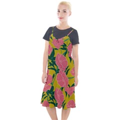 Pink Flower Seamless Pattern Camis Fishtail Dress by Wegoenart