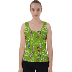 Seamless Pattern With Kids Velvet Tank Top by Wegoenart
