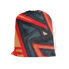 Graffiti Detail Wallpaper Texture Background Drawstring Pouch (xl) by Wegoenart