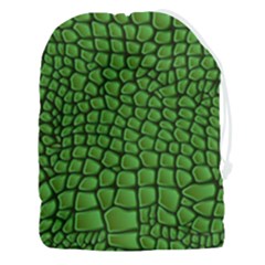 Seamless Pattern Crocodile Leather Drawstring Pouch (3xl) by Wegoenart