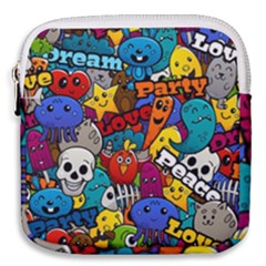 Graffiti Characters Seamless Pattern Mini Square Pouch by Wegoenart