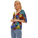 Graffiti Characters Seamless Pattern Lightweight Drawstring Hooded Top View2