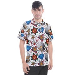 Full Color Flash Tattoo Patterns Men s Polo Tee by Wegoenart