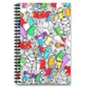 Graffit Characters Seamless Pattern Art 5.5  x 8.5  Notebook View1