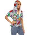 Graffit Characters Seamless Pattern Art Lightweight Drawstring Hooded Top View3