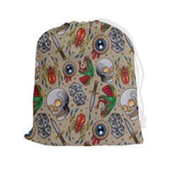 Tattoo Pattern Drawstring Pouch (2xl) by Wegoenart