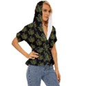 Autumn Leaves Black Lightweight Drawstring Hooded Top View3