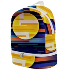 Background Abstract Horizon Zip Bottom Backpack by Ravend