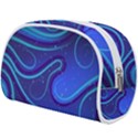 Wavy Abstract Blue Make Up Case (Large) View2