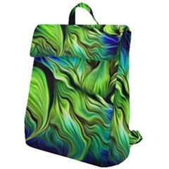 Fractal Art Pattern Abstract Flap Top Backpack by Ravend