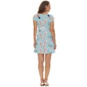 Bunny Carrot Pattern Background Short Sleeve Tiered Mini Dress View4