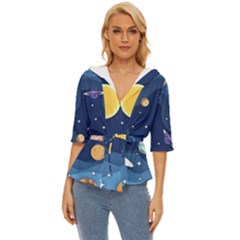 Galaxy Background Lightweight Drawstring Hooded Top by danenraven