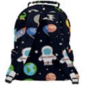 Space And Astronomy Decorative Symbols Seamless Pattern Vector Illustration Rounded Multi Pocket Backpack View3