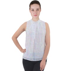 Computer Cyber Circuitry Circuits Electronic Mock Neck Chiffon Sleeveless Top by Jancukart