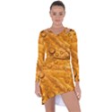 Lime Water Bubbles Macro Light Detail Background Asymmetric Cut-Out Shift Dress View1