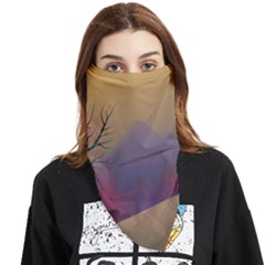 Landscape Illustration Nature Sky Face Covering Bandana (triangle) by Wegoenart