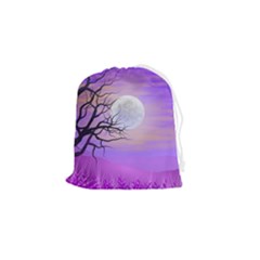 Abstract Nature Landscape Illustration Sky Clouds Drawstring Pouch (small) by Wegoenart