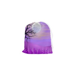 Abstract Nature Landscape Illustration Sky Clouds Drawstring Pouch (xs) by Wegoenart
