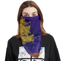 Landscape Illustration Night Light Face Covering Bandana (triangle) by Wegoenart