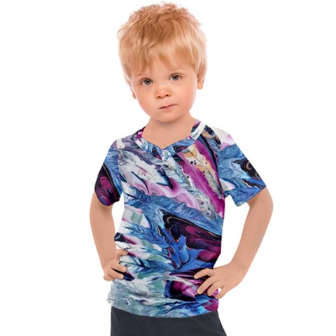 Feathers Kids  Sports Tee by kaleidomarblingart