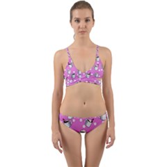 Coffee Chocolate Milk Drink Hot Wrap Around Bikini Set by Wegoenart