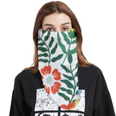 Painting Flower Leaves Forest Face Covering Bandana (triangle) by Wegoenart