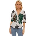 Colorful Monstera  Lightweight Drawstring Hooded Top View1