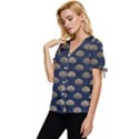 Cute Sea Shells  Bow Sleeve Button Up Top View2