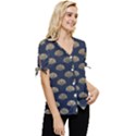 Cute Sea Shells  Bow Sleeve Button Up Top View3