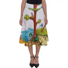 Natural Disaster Flood Earthquake Perfect Length Midi Skirt by Jancukart