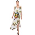 Bee Doodle Cartoon Maxi Chiffon Cover Up Dress View1