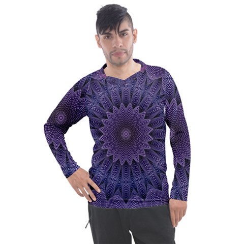 Shape Geometric Symmetrical Symmetry Wallpaper Men s Pique Long Sleeve Tee by Wegoenart