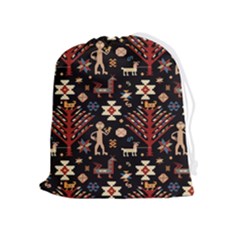 Carpet-symbols Drawstring Pouch (xl) by Gohar