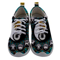 Yin Yang Horoscope Astrology Zodiac Signs Zodiac Women Athletic Shoes by Wegoenart