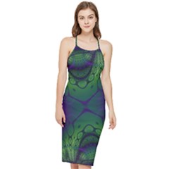 Abstract Fractal Art Pattern Bodycon Cross Back Summer Dress by Ravend