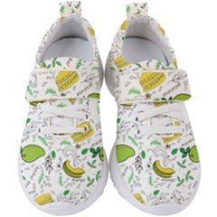 Hamburger With Fruits Seamless Pattern Kids  Velcro Strap Shoes by Jancukart