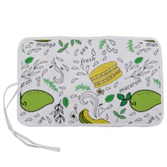 Hamburger With Fruits Seamless Pattern Pen Storage Case (m) by Jancukart