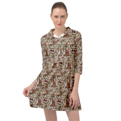 Architecture Ornaments Mini Skater Shirt Dress by Gohar