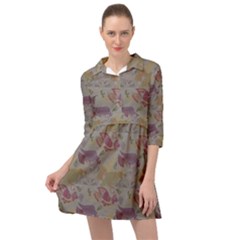 Pattern-tsit Mini Skater Shirt Dress by Gohar