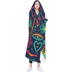 Sketch Graphic Illustration Wearable Blanket by Vaneshart
