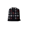 Black And Multicolored Polka Dot Wallpaper Artwork Digital Art Drawstring Pouch (Small) View2