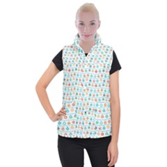 Christmas Textur Women s Button Up Vest by artworkshop