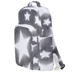 Snowflakes And Star Patterns Grey Stars Double Compartment Backpack by artworkshop