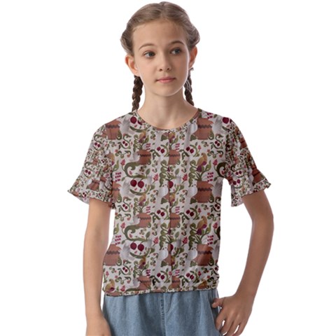 Ornaments Kids  Cuff Sleeve Scrunch Bottom Tee by Gohar
