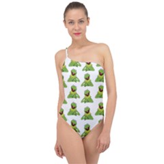Kermit The Frog Classic One Shoulder Swimsuit by Valentinaart
