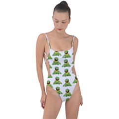 Kermit The Frog Tie Strap One Piece Swimsuit by Valentinaart