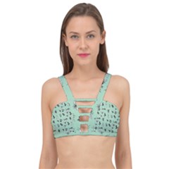 Insects Pattern Cage Up Bikini Top by Valentinaart