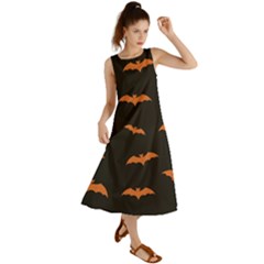 Bat Pattern Summer Maxi Dress by Valentinaart